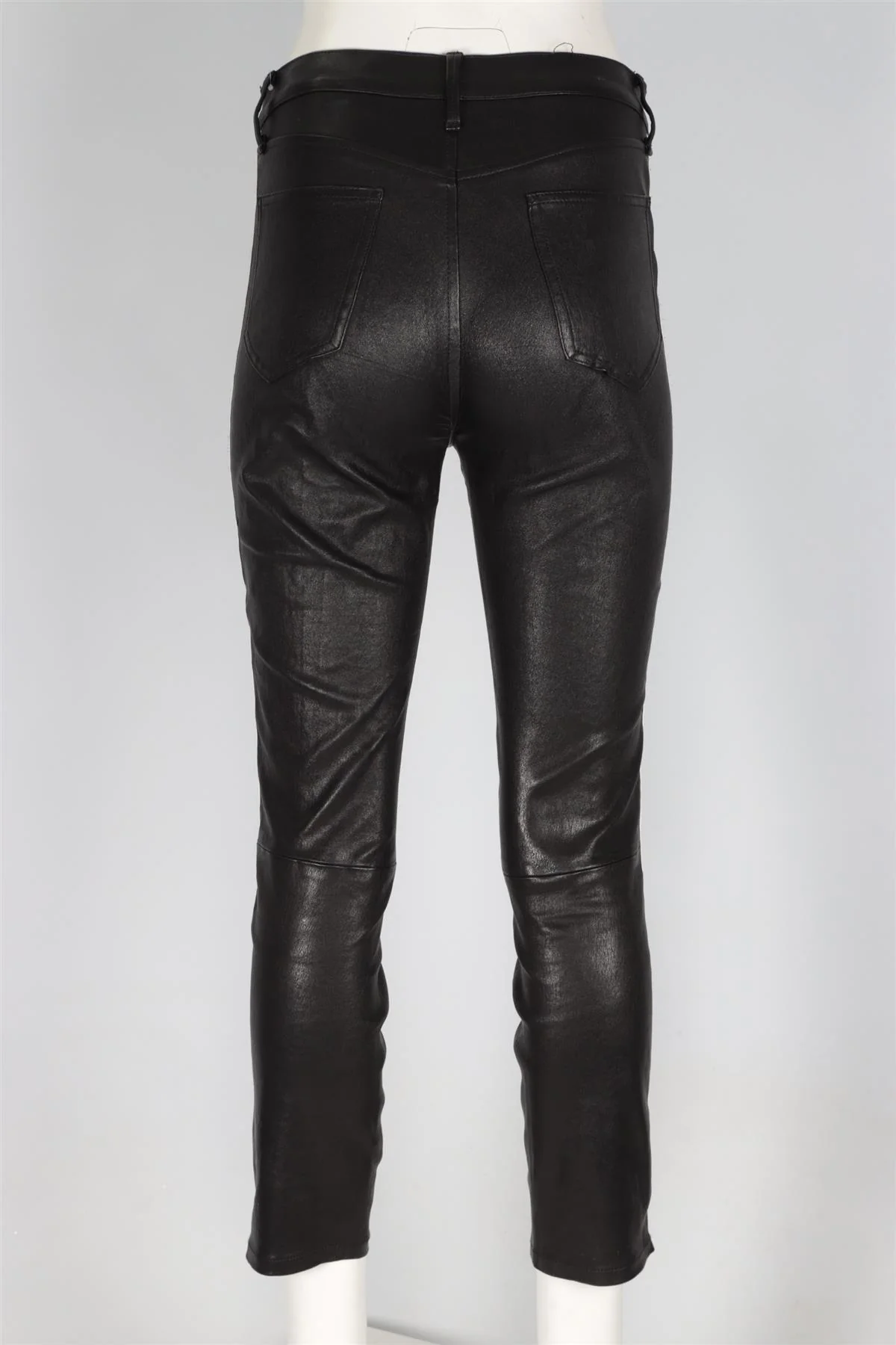 RAG & BONE BLACK LEATHER SKINNY PANTS W27 UK 8-10 - Image 4
