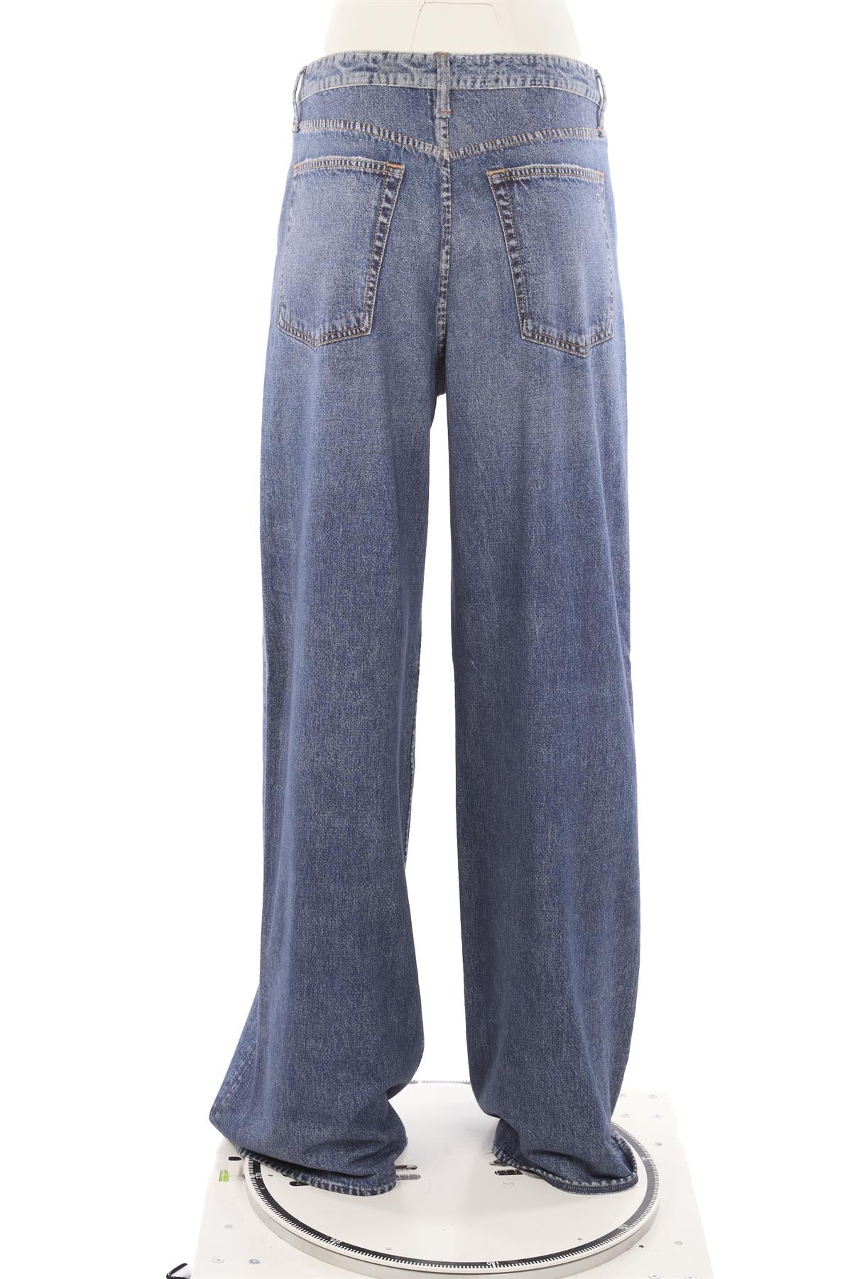 RAG & BONE BLUE COTTON WIDE LEG PANTS W29 - Image 4
