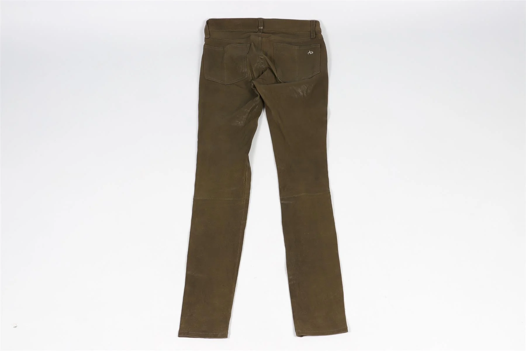RAG & BONE GREEN LEATHER SKINNY PANTS W 29 UK 10-12 - Image 5