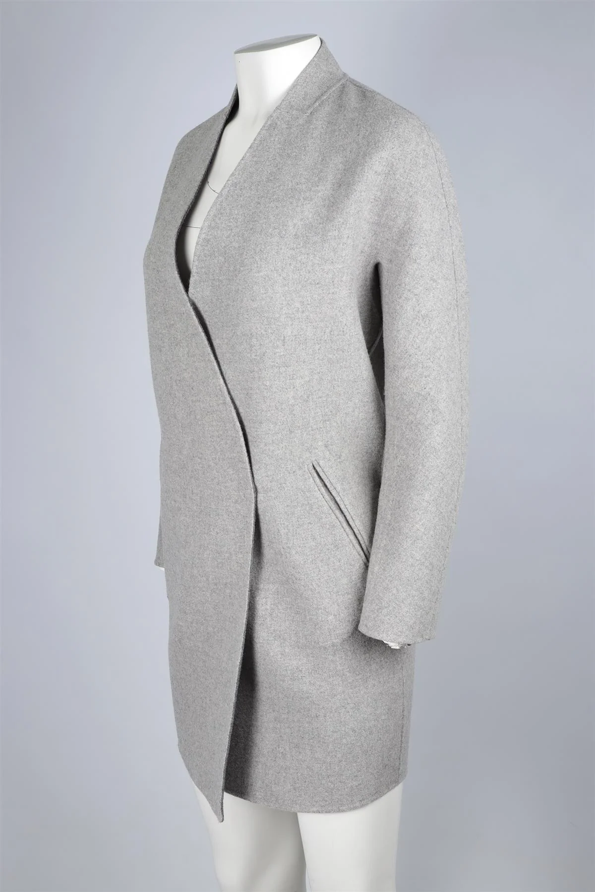 RAG & BONE GREY WOOL COAT UK 4 - Image 3