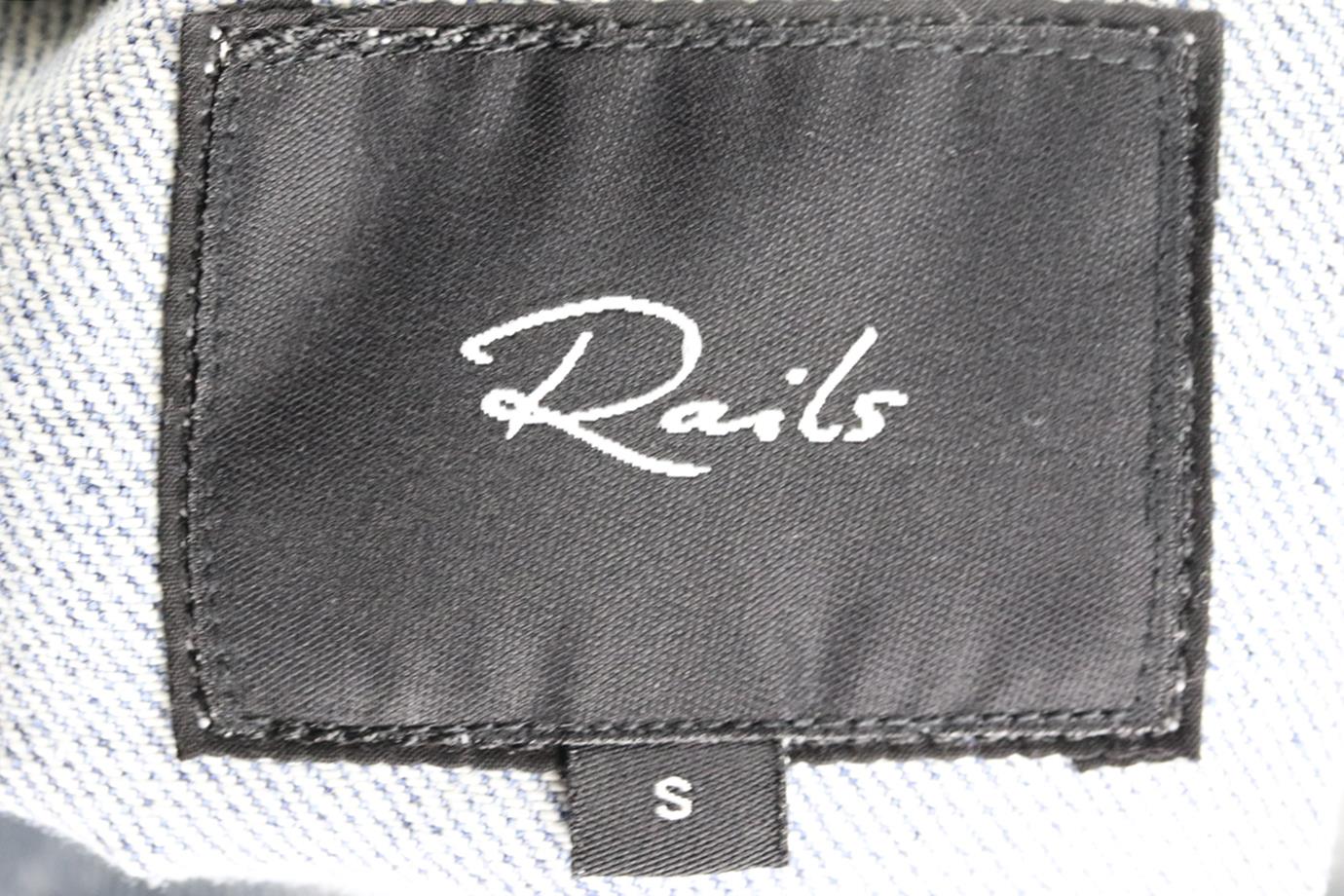 RAILS APPLIQU?D DISTRESSED DENIM JACKET SMALL - Image 4