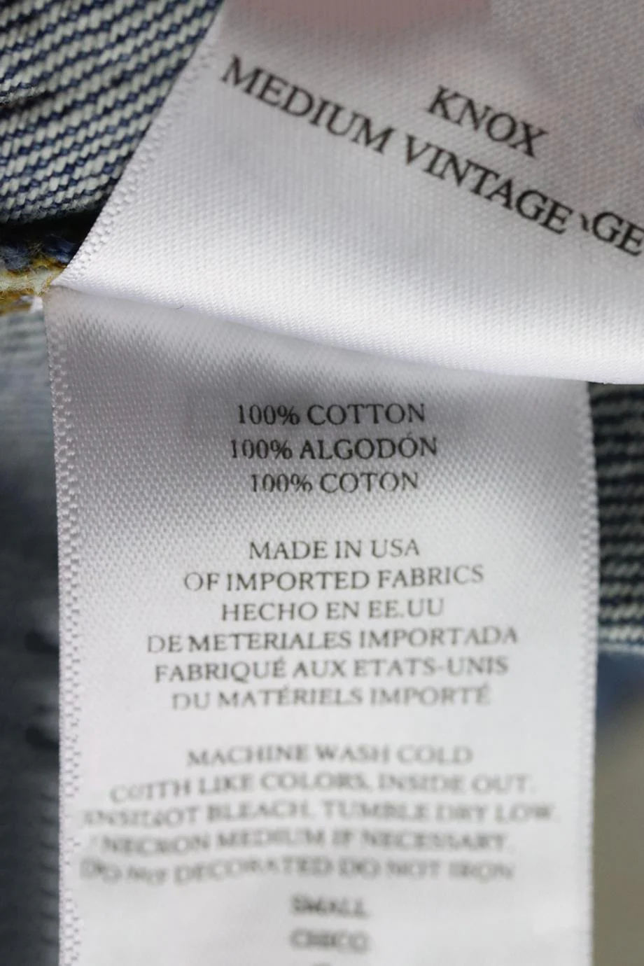 RAILS APPLIQU?D DISTRESSED DENIM JACKET SMALL - Image 5