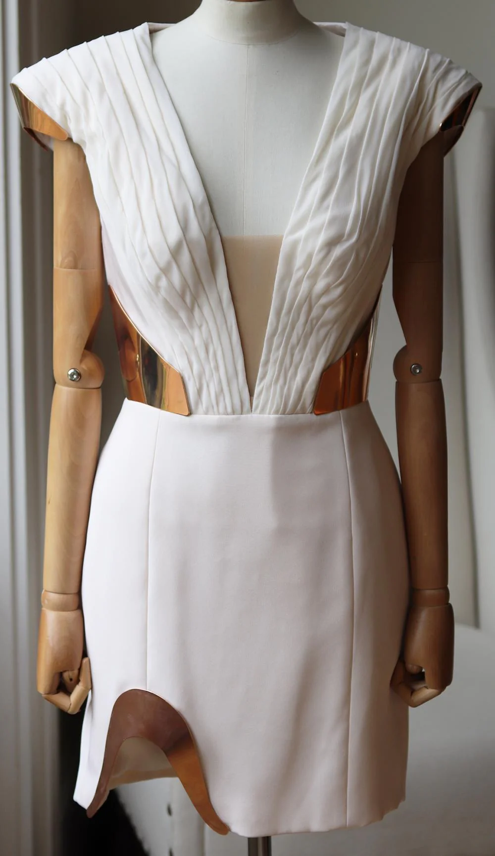 RALPH AND RUSSO EMBELLISHED SILK CREPE DE CHINE MINI DRESS SMALL - Image 3