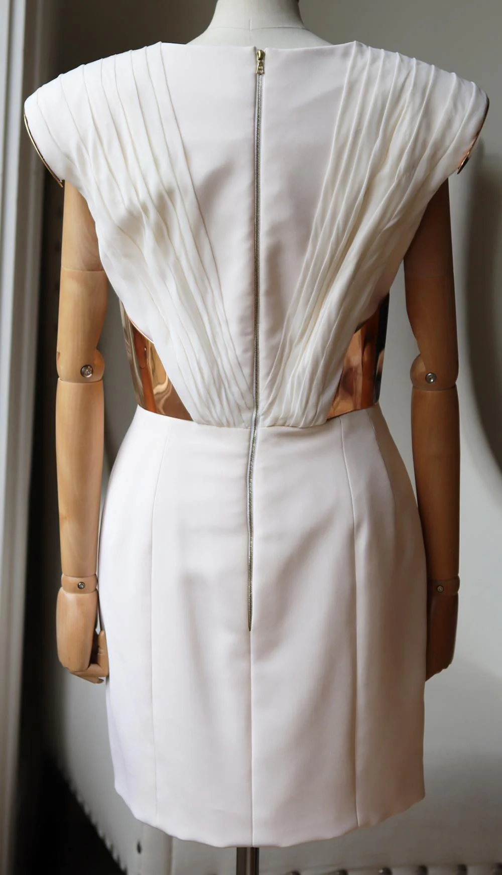 RALPH AND RUSSO EMBELLISHED SILK CREPE DE CHINE MINI DRESS SMALL - Image 5