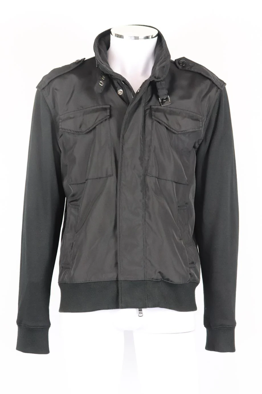 RALPH LAUREN BLACK LABEL MEN'S SHELL PANELED COTTON JERSEY JACKET LARGE - Image 3