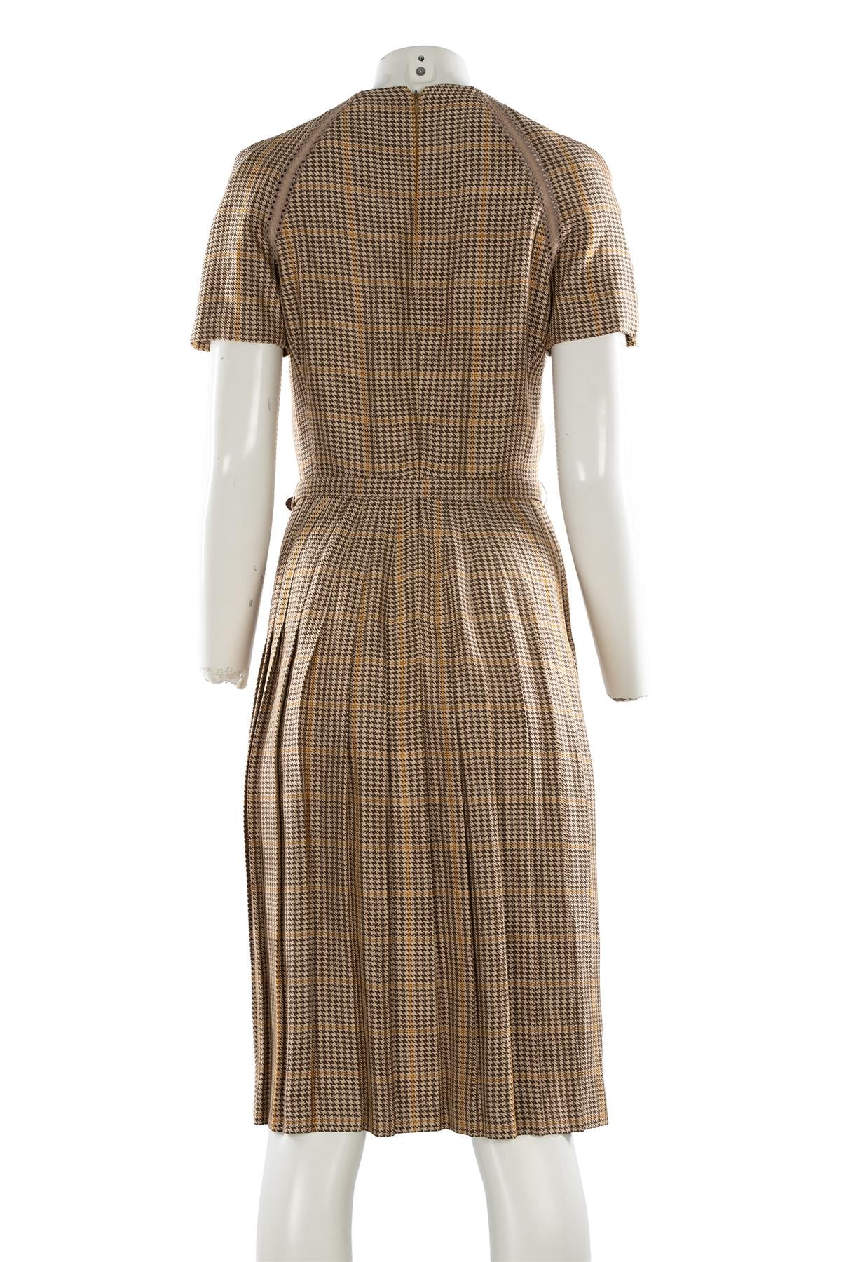 RALPH LAUREN COLLECTION BROWN SATIN MIDI DRESS UK 10 - Image 3