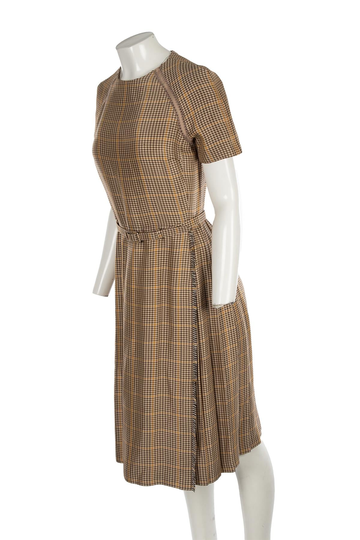 RALPH LAUREN COLLECTION BROWN SATIN MIDI DRESS UK 10 - Image 4