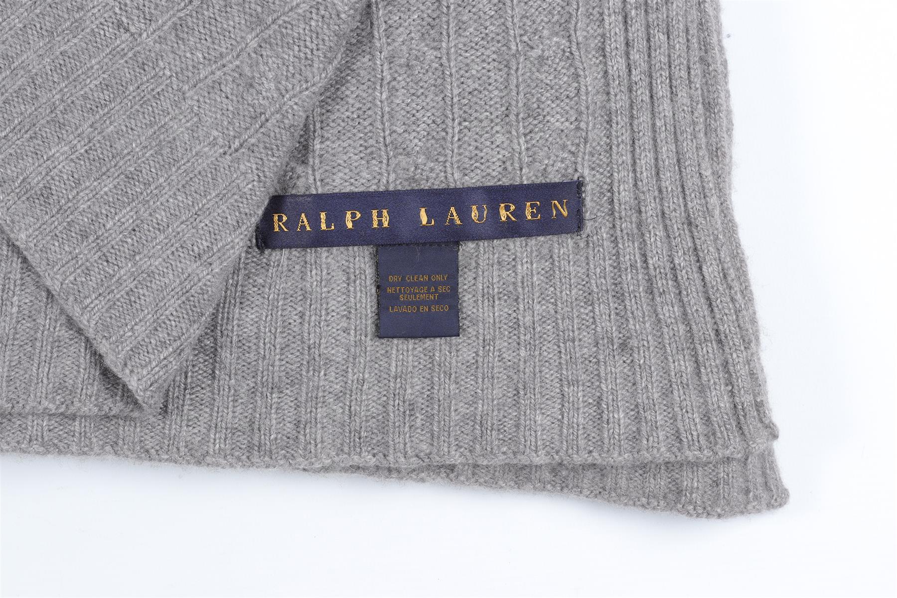 RALPH LAUREN GREY CASHMERE THROW - Image 5