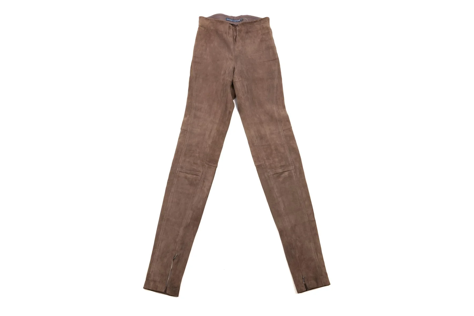 RALPH LAUREN GREY SUEDE SKINNY PANTS XSMALL - Image 2