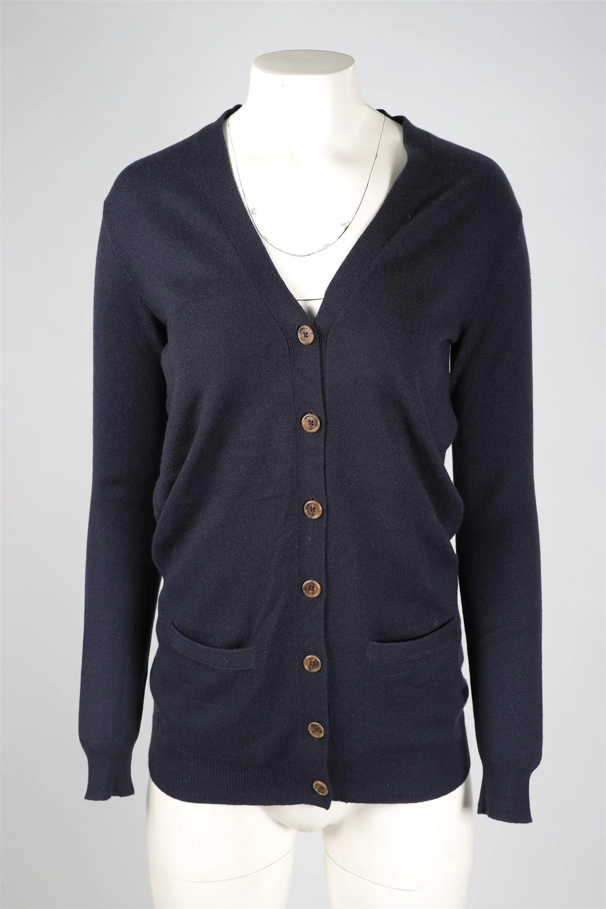 RALPH LAUREN NAVY KNIT CARDIGAN SMALL - Image 2