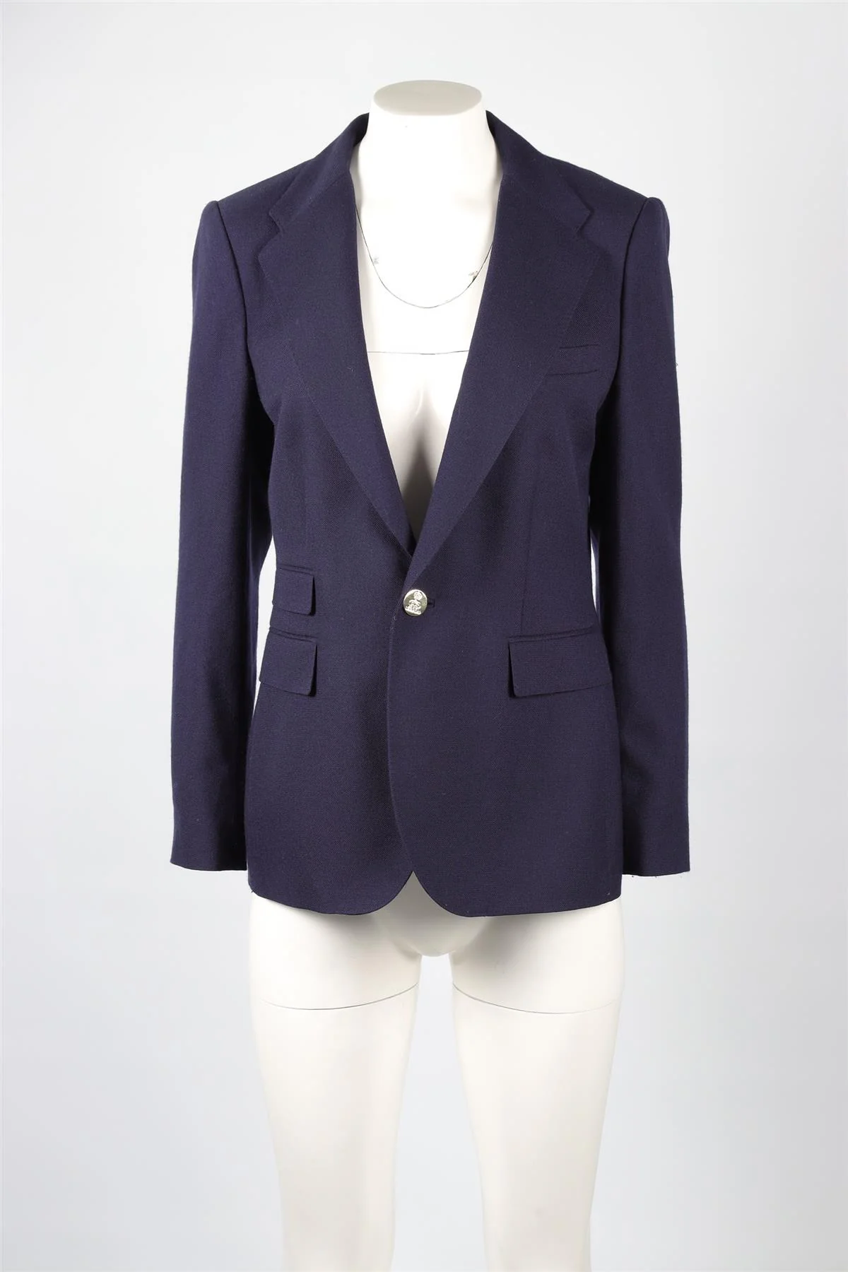 RALPH LAUREN PURPLE LABEL BLUE CASHMERE BLAZER US 10 UK 14 - Image 2