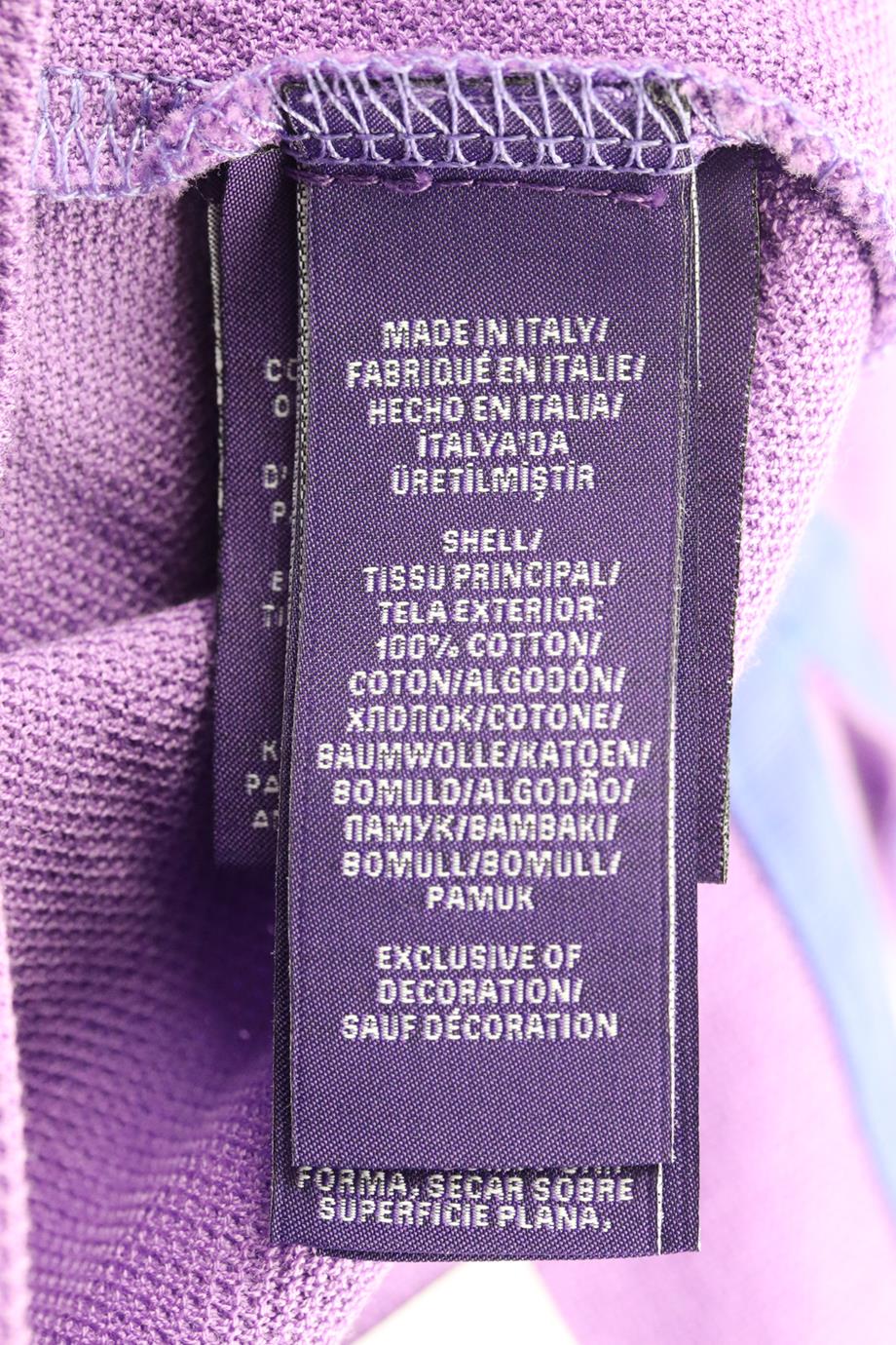 RALPH LAUREN PURPLE LABEL MEN'S REGULAR FIT COTTON PIQUÉ POLO SHIRT LARGE - Image 5
