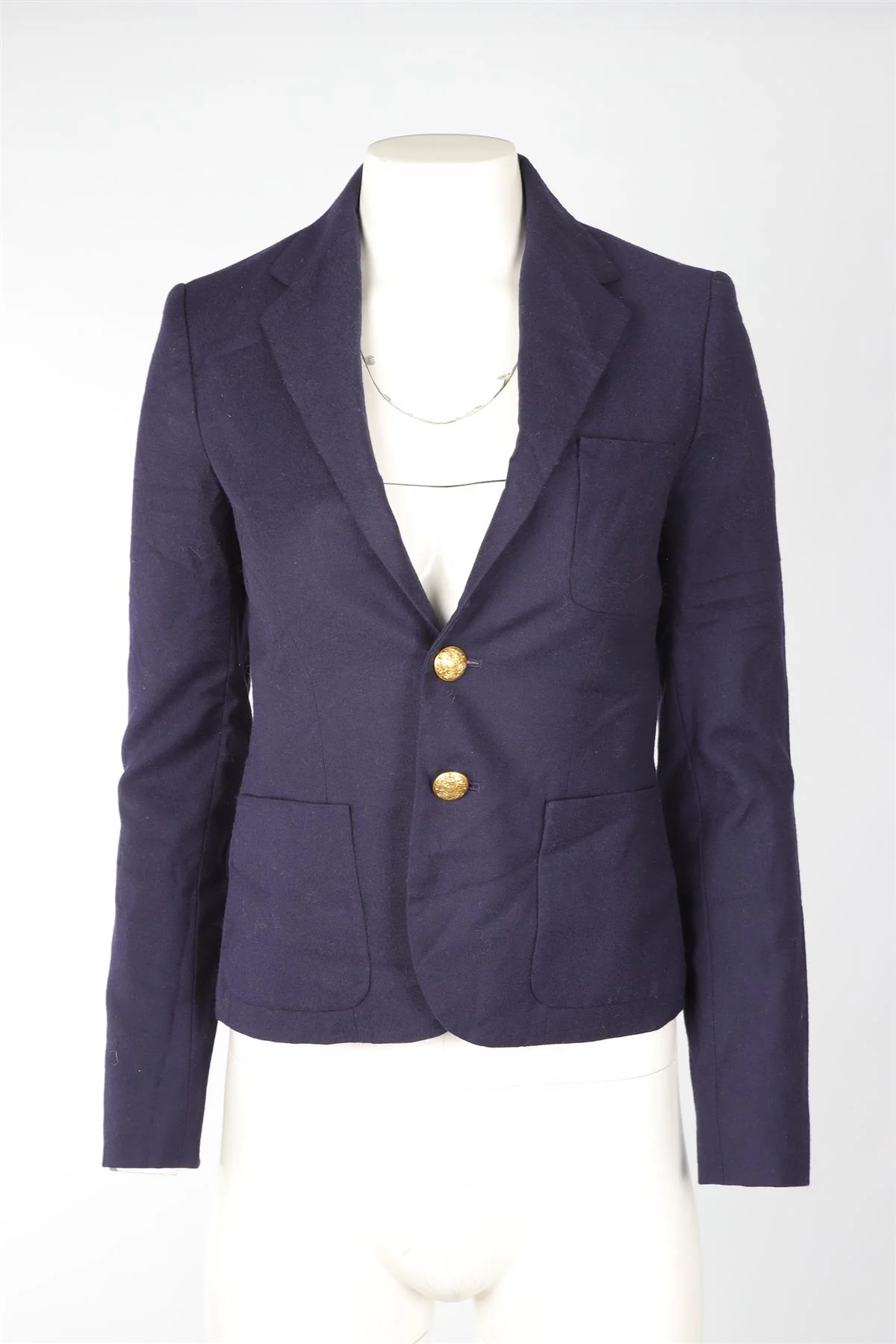 RALPH LAUREN RUGBY NAVY WOOL BLAZER US 0 UK 4 - Image 2