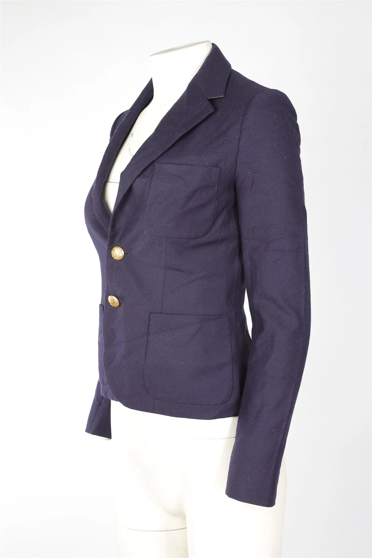 RALPH LAUREN RUGBY NAVY WOOL BLAZER US 0 UK 4 - Image 3