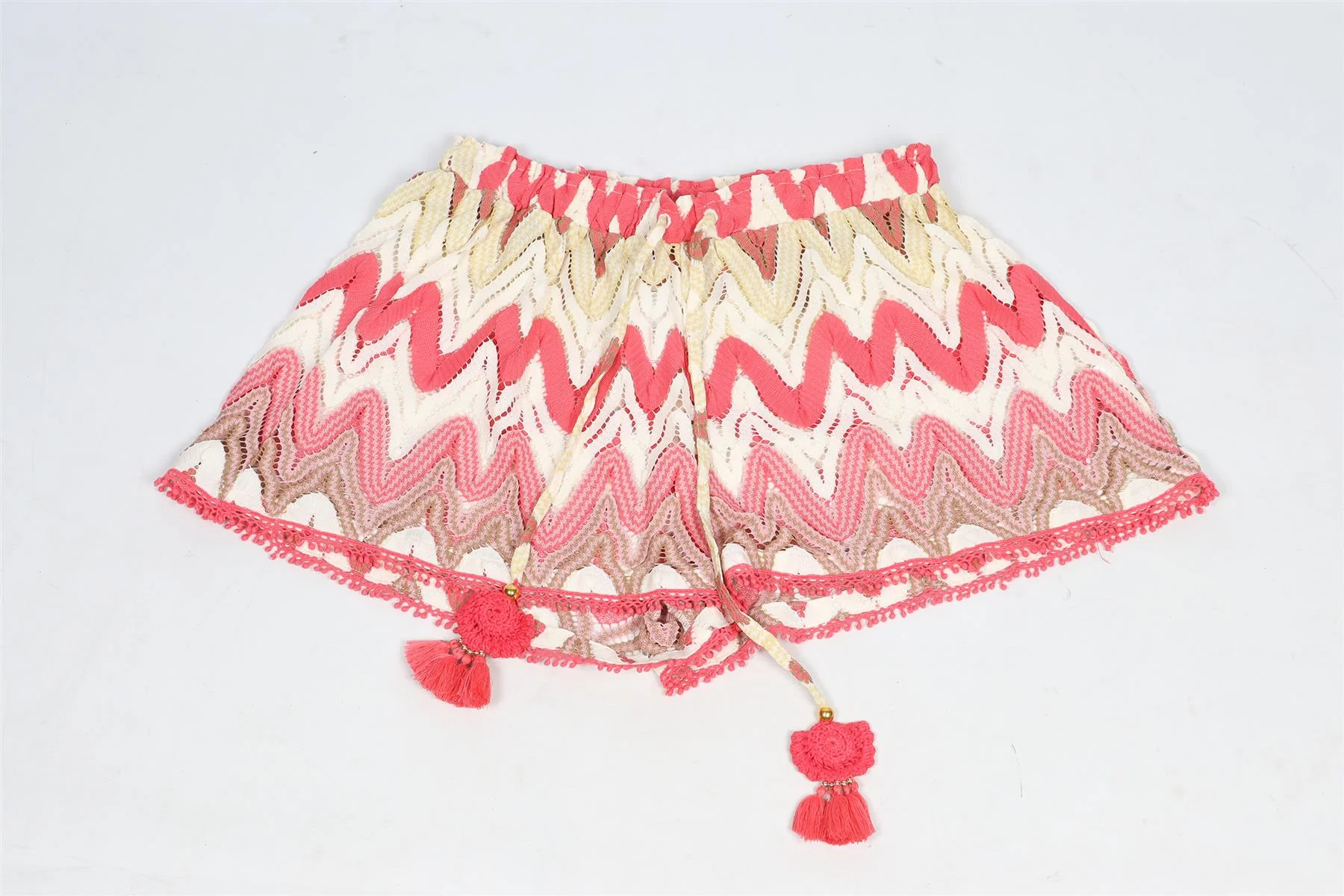 RAMY BROOK PINK CROCHET SHORTS LARGE - Image 2