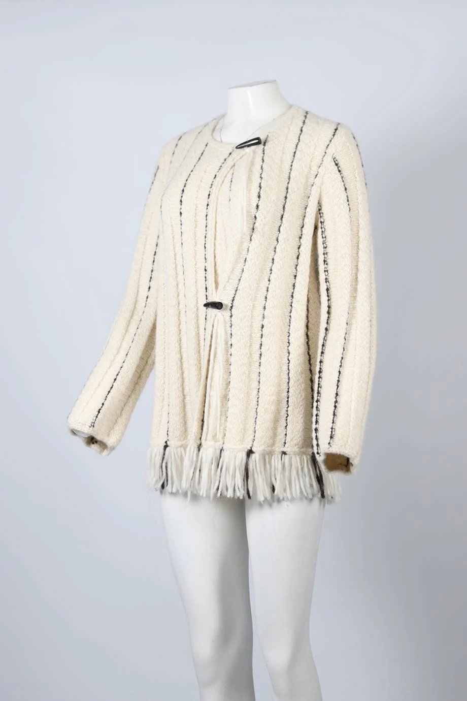 RAQUEL ALLEGRA ALPACA AND WOOL BLEND CARDIGAN MEDIUM - Image 3