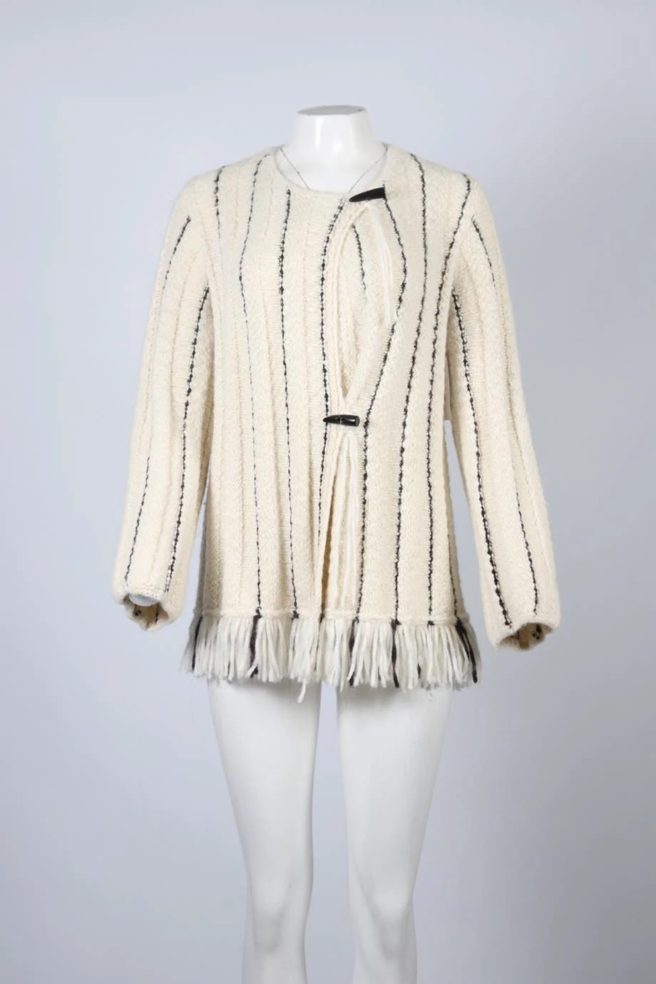 RAQUEL ALLEGRA ALPACA AND WOOL BLEND CARDIGAN MEDIUM - Image 6