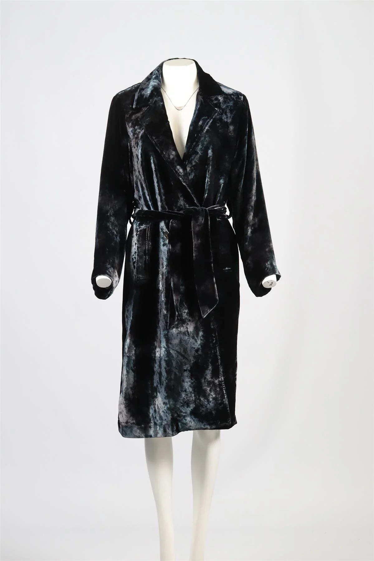 RAQUEL ALLEGRA BELTED VELVET COAT UK 6 - Image 2