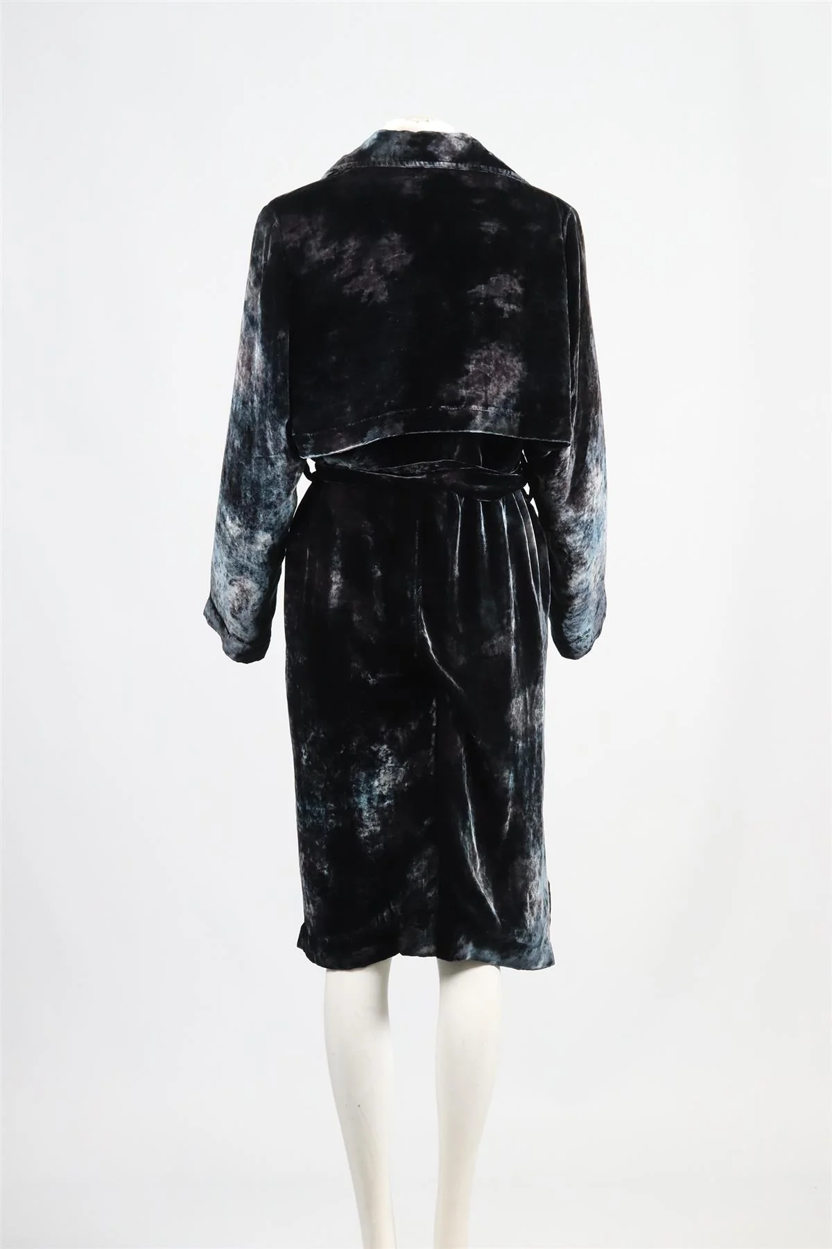 RAQUEL ALLEGRA BELTED VELVET COAT UK 6 - Image 4