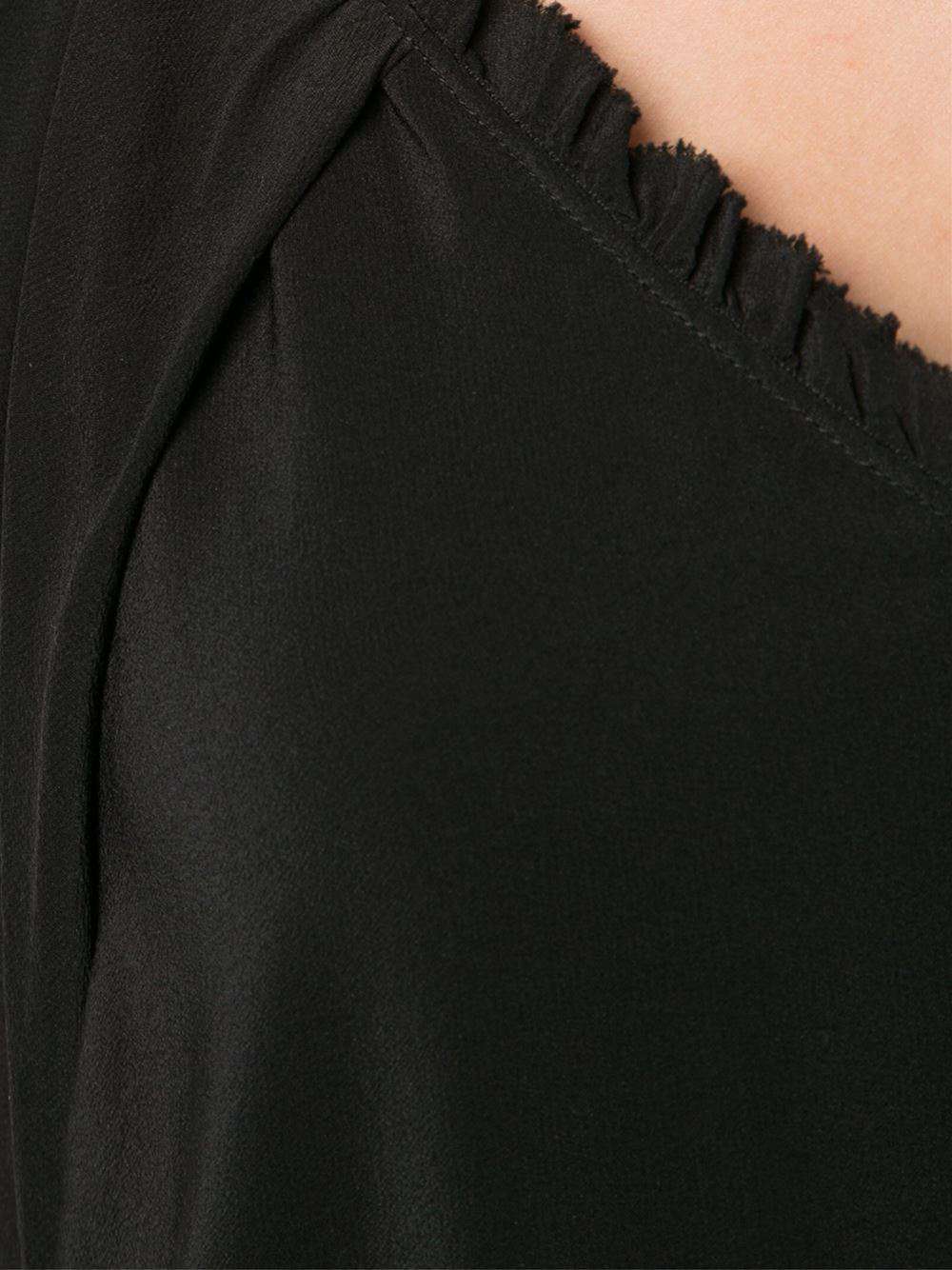 RAQUEL ALLEGRA BLACK SILK RUFFLE DRESS SIZE 1 UK 8/10 - Image 10