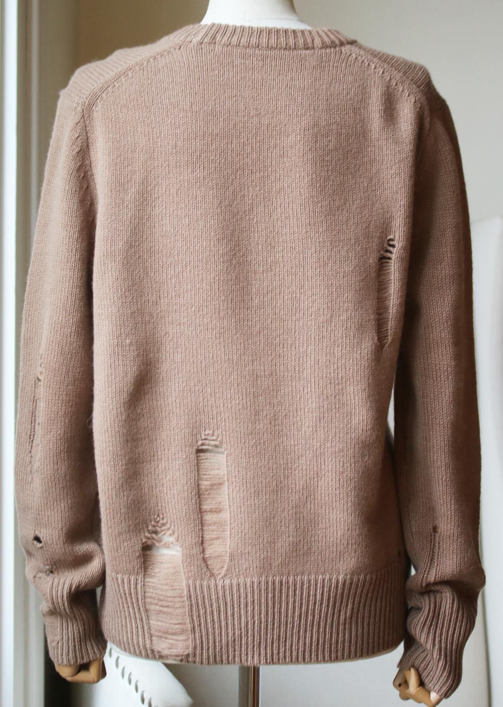RAQUEL ALLEGRA DISTRESSED CASHMERE SWEATER UK 10 - Image 4