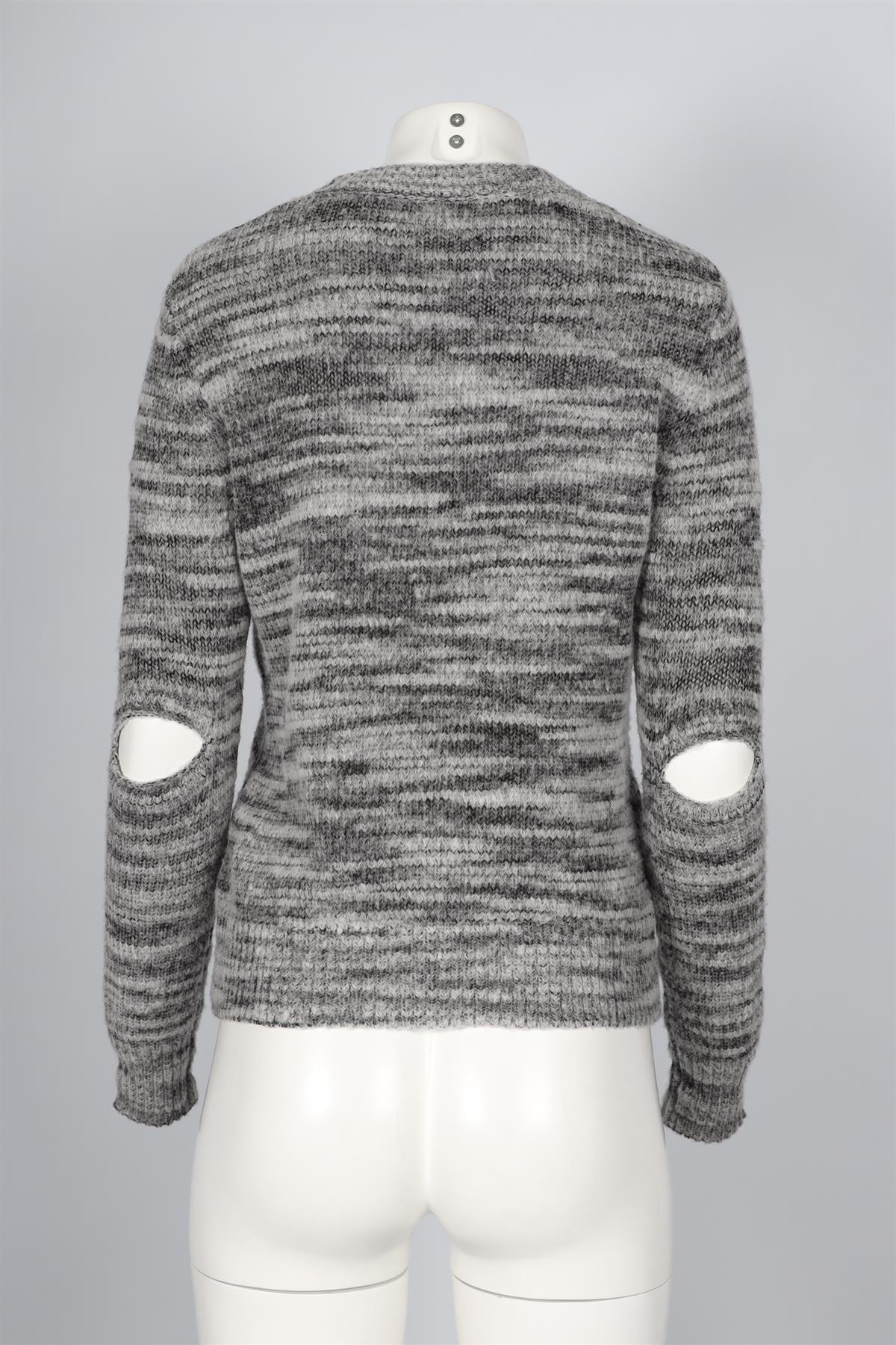 RAQUEL ALLEGRA GREY WOOL BLEND SWEATER SMALL - Image 4