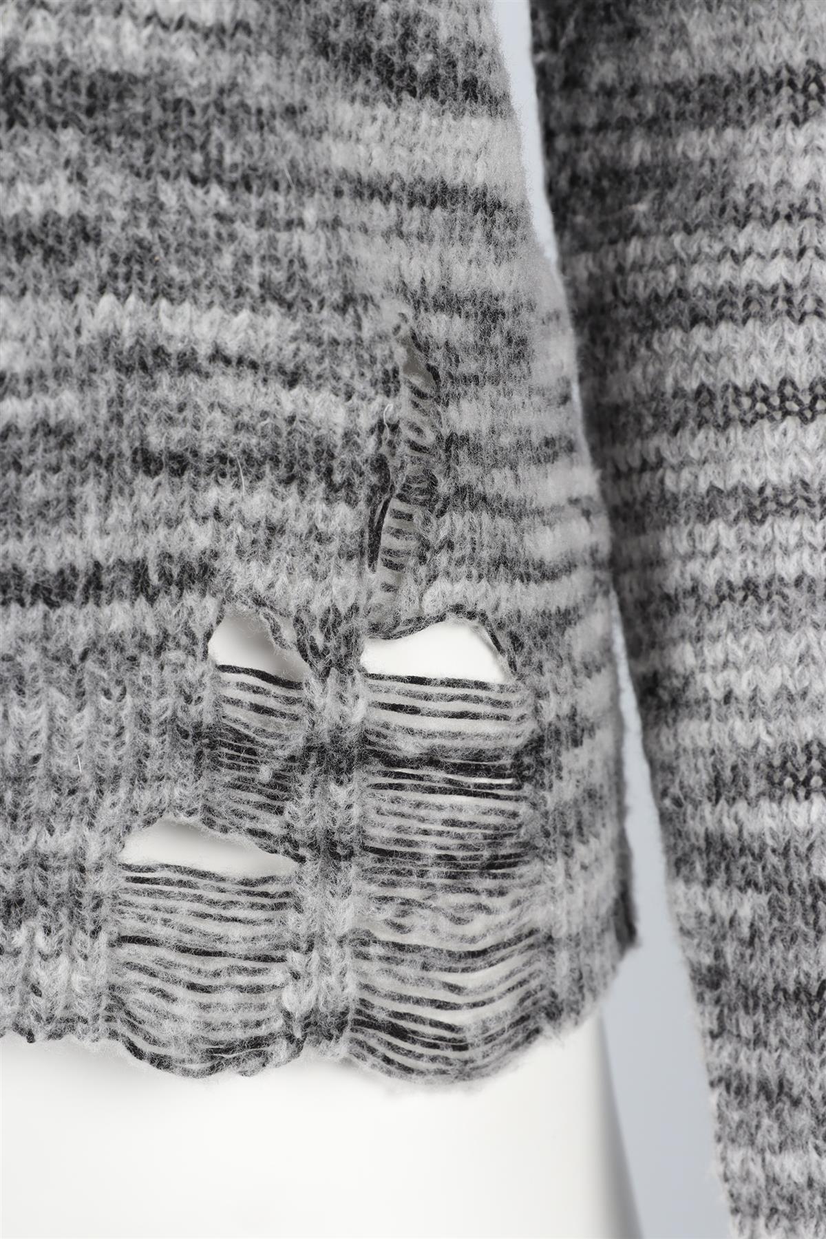 RAQUEL ALLEGRA GREY WOOL BLEND SWEATER SMALL - Image 5