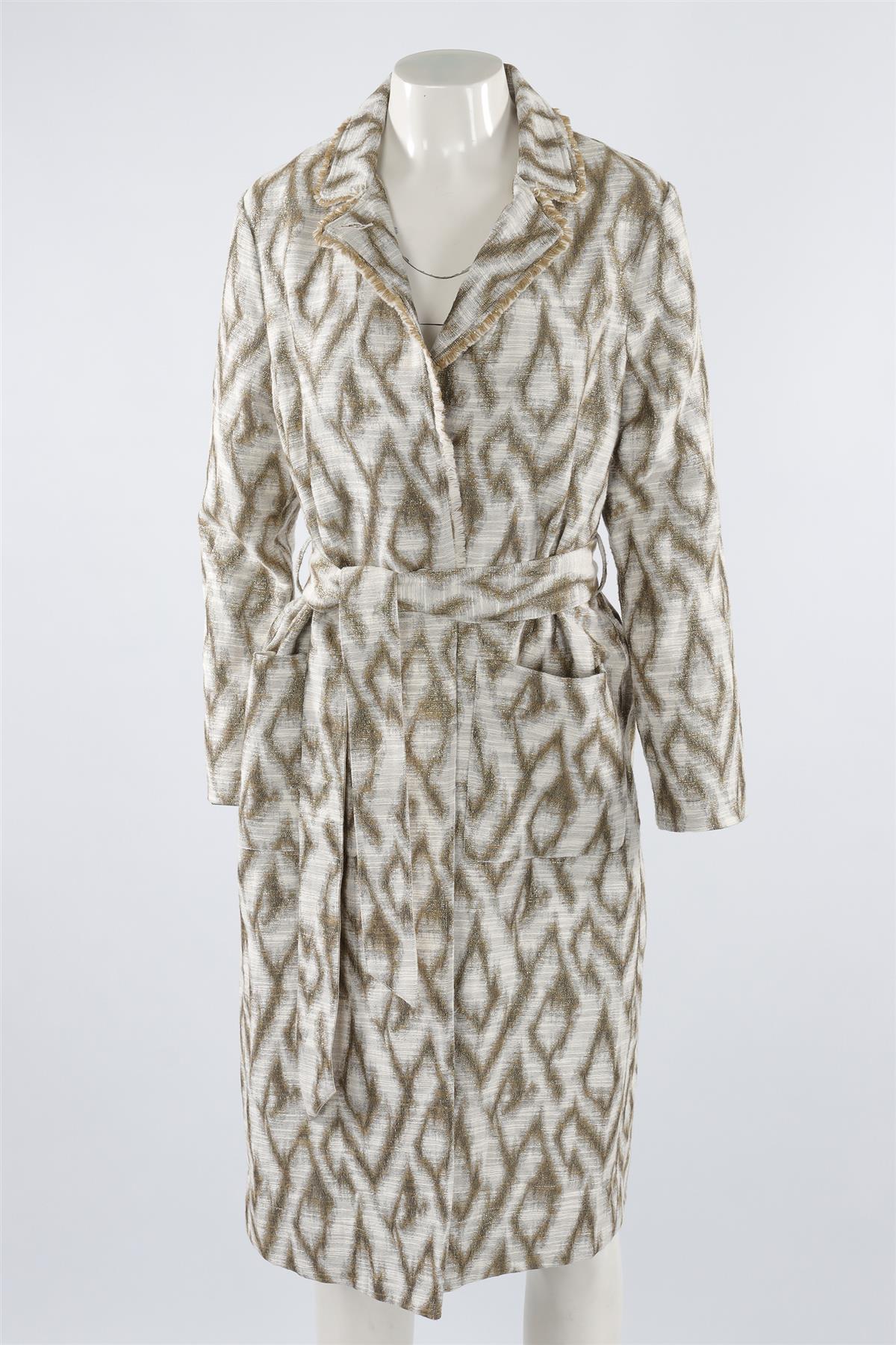 RAQUEL ALLEGRA MULTI COTTON COAT UK 6 - Image 2