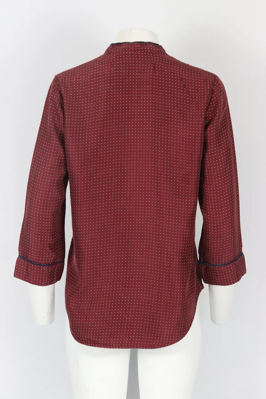 RAQUEL ALLEGRA POLKA DOT SILK BLOUSE UK 8 - Image 4