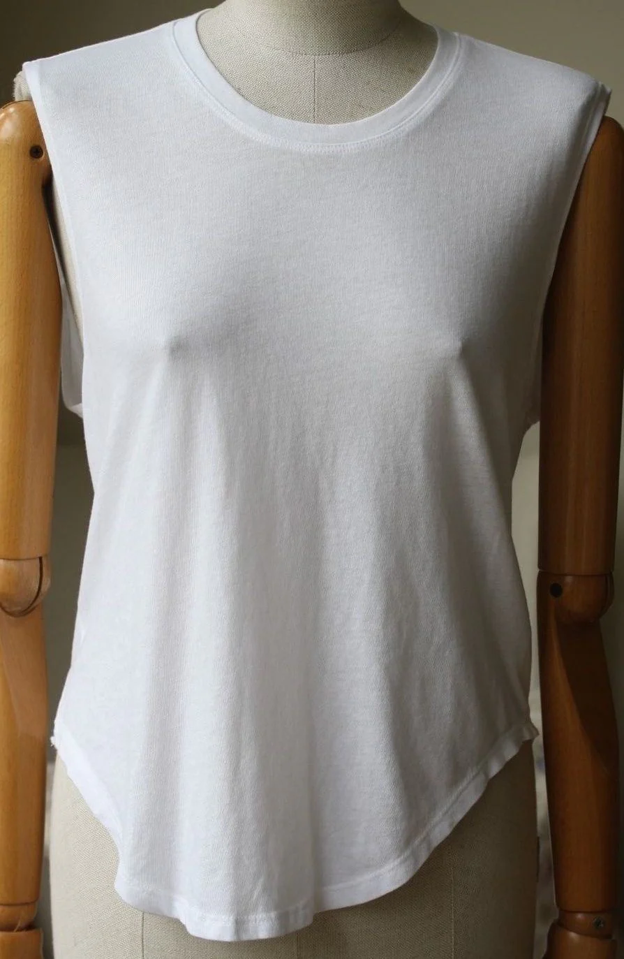 RAQUEL ALLEGRA SLEEVELESS MUSCLE TOP WITH SHREDDED BACK 0 UK 6/8 - Image 2