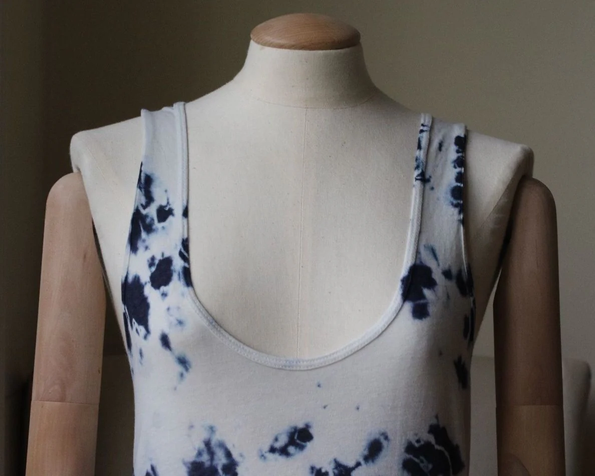 RAQUEL ALLEGRA TIE-DYE COTTON-BLEND JERSEY TANK TOP UK 8 - Image 5