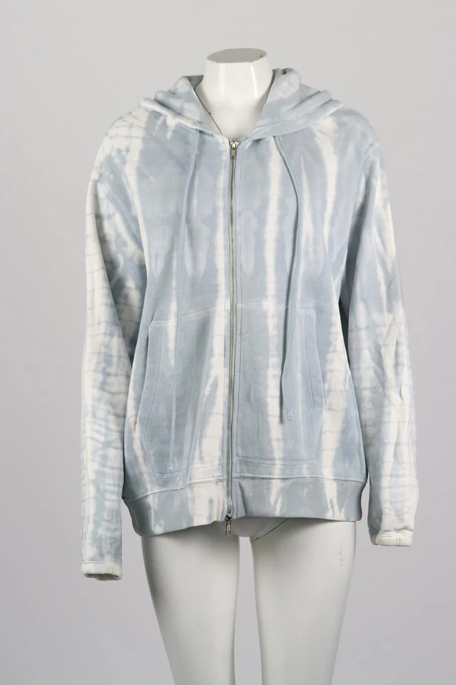 RAQUEL ALLEGRA TIE DYED COTTON BLEND HOODIE UK 8 - Image 2