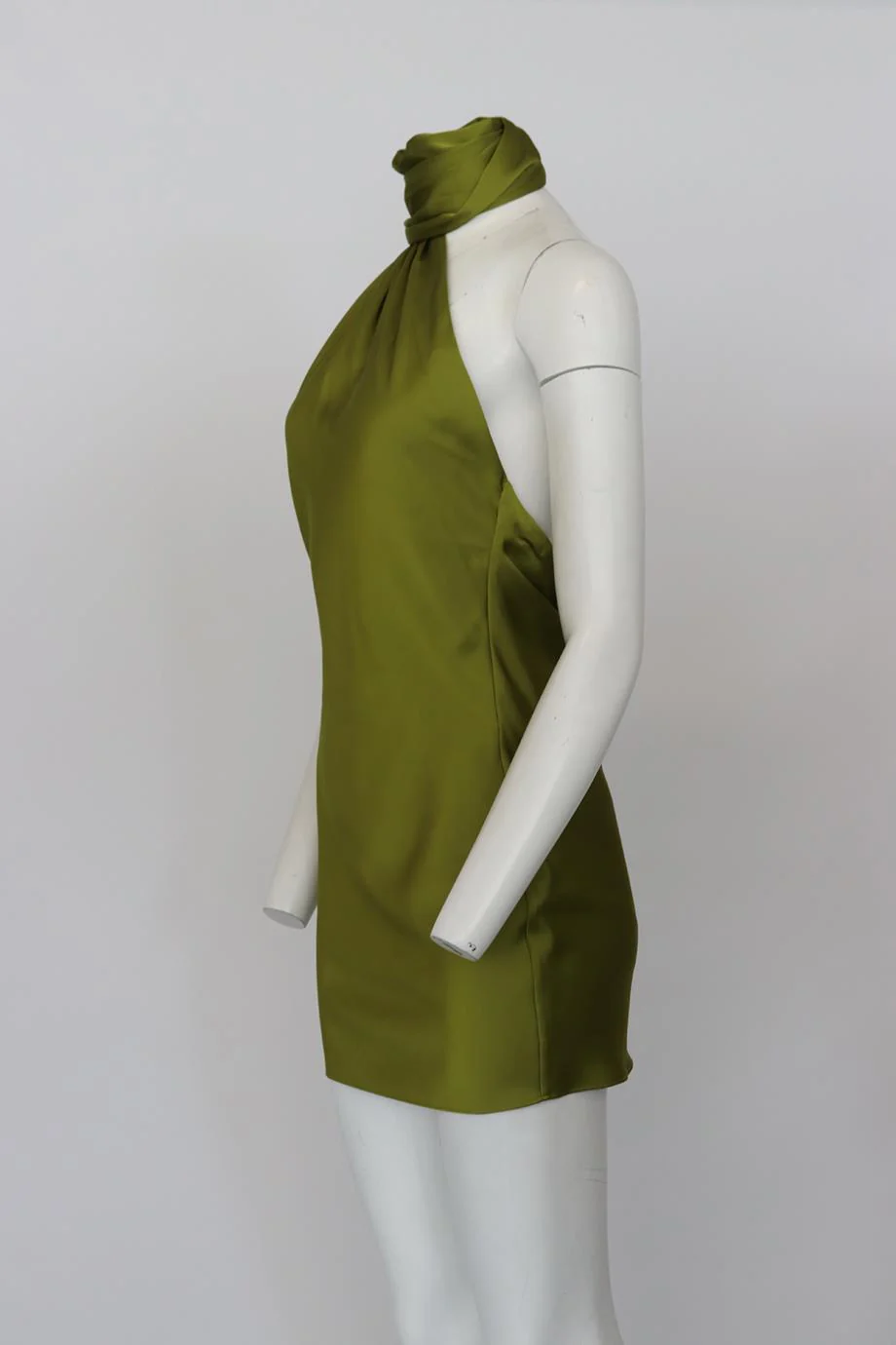 RAT AND BOA FRINGED SATIN MINI DRESS SMALL - Image 3