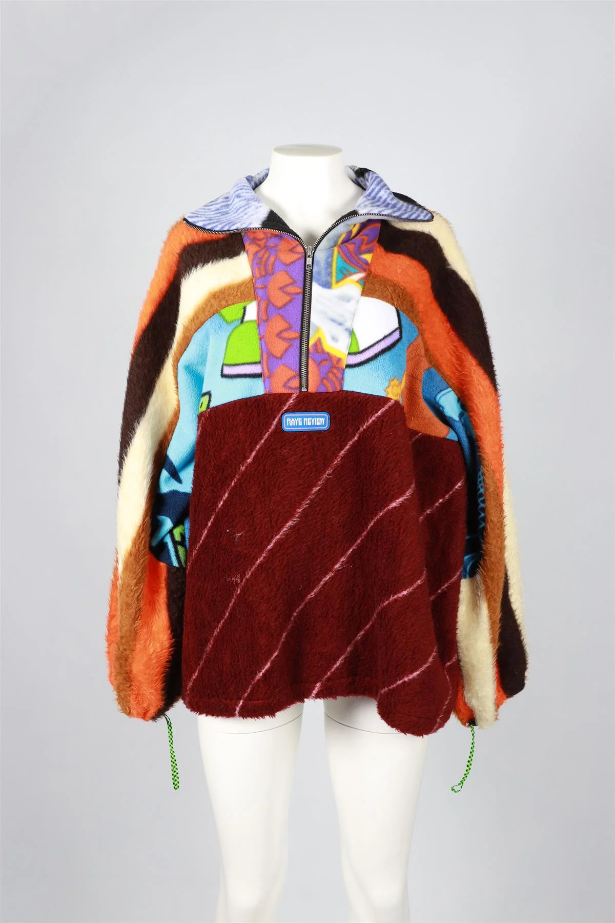 RAVE REVIEW MULTICOLOUR FLEECE SWEATSHIRT EU 38 UK 10 - Image 2