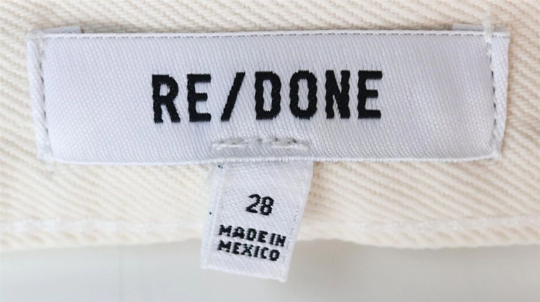 RE/DONE 50S DISTRESSED DENIM SHORTS W28 UK 10 - Image 5