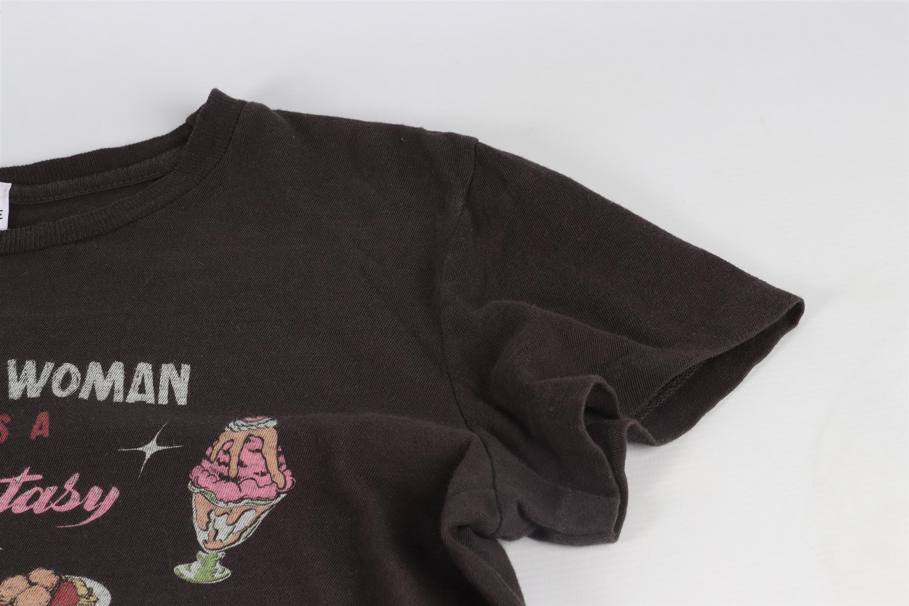 RE/DONE BLACK COTTON T-SHIRT SMALL - Image 4