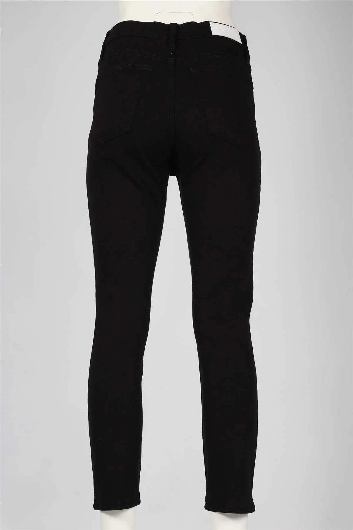 RE/DONE BLACK HIGH RISE STRAIGHT LEG JEANS W30 UK 12 - Image 4