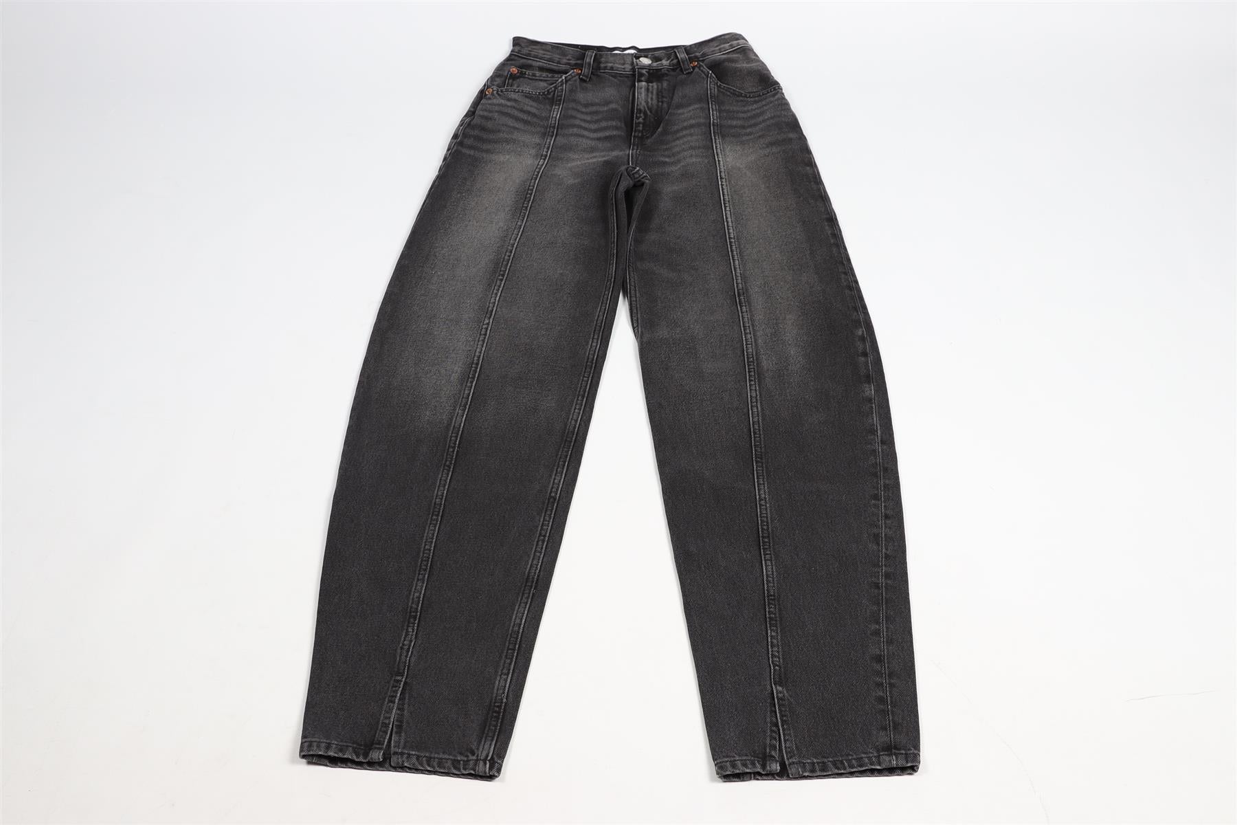 RE/DONE BLACK TAPERED JEANS W24 UK 6 - Image 3