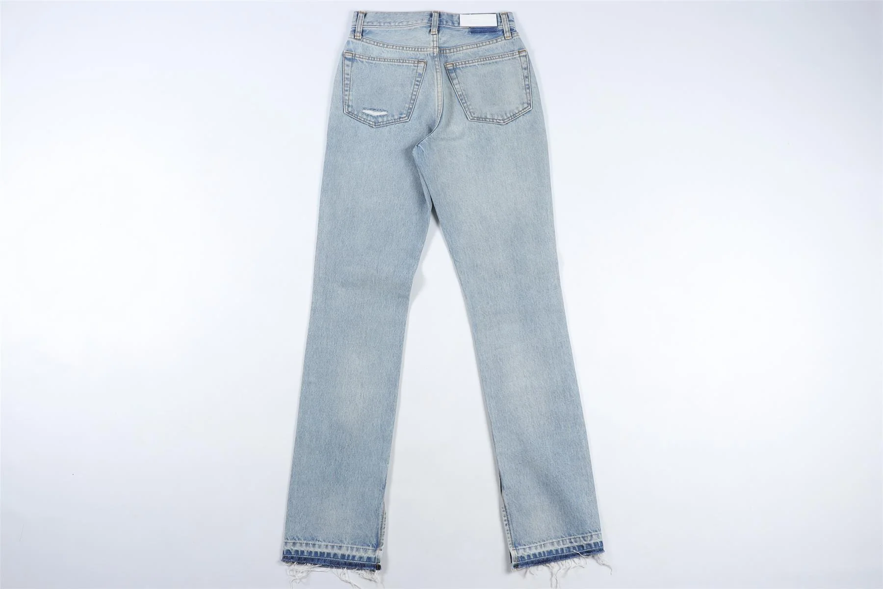 RE/DONE BLUE HIGH RISE STRAIGHT LEG JEANS W24 UK 6 - Image 4