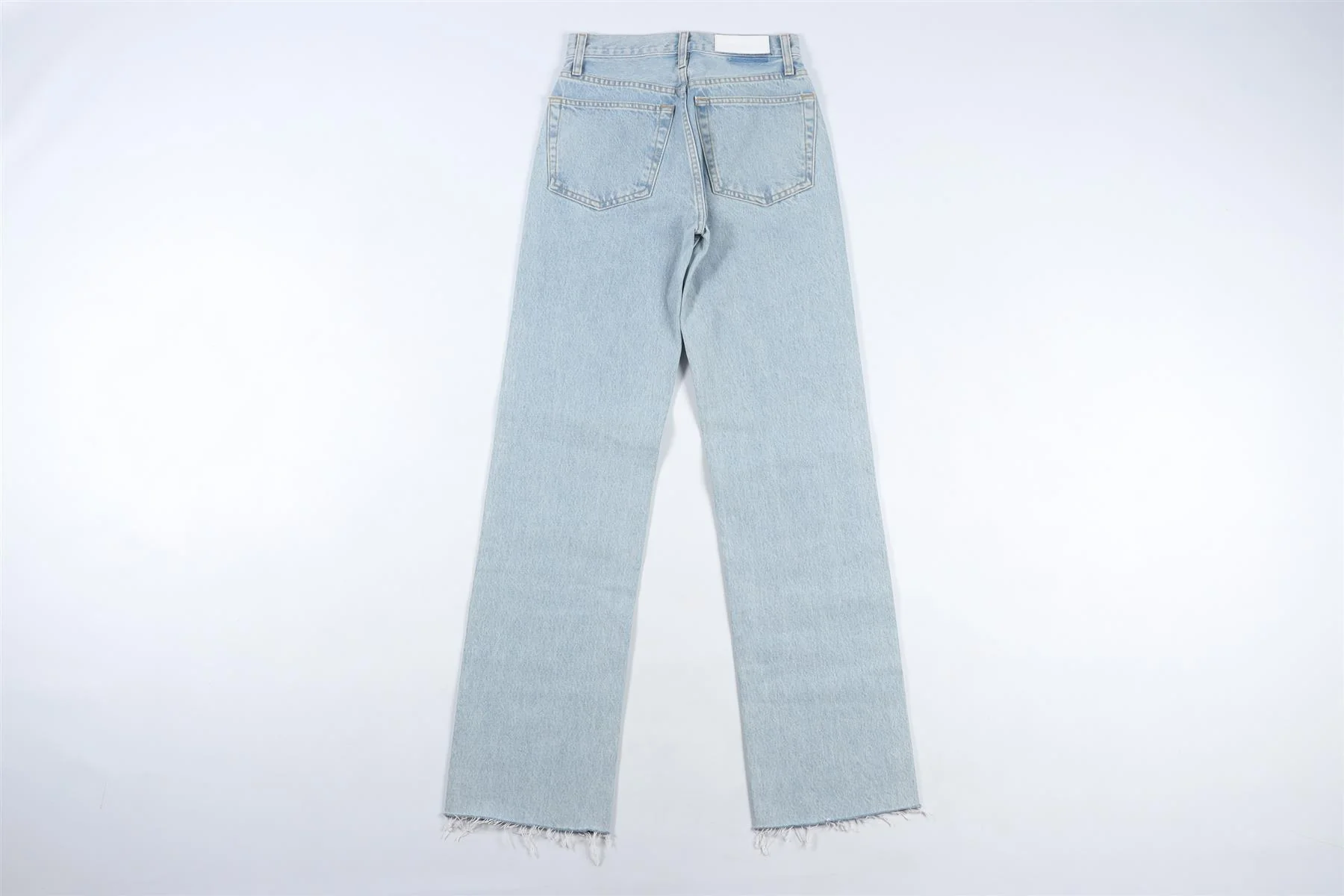 RE/DONE BLUE HIGH RISE STRAIGHT LEG JEANS W24 UK 6 - Image 4