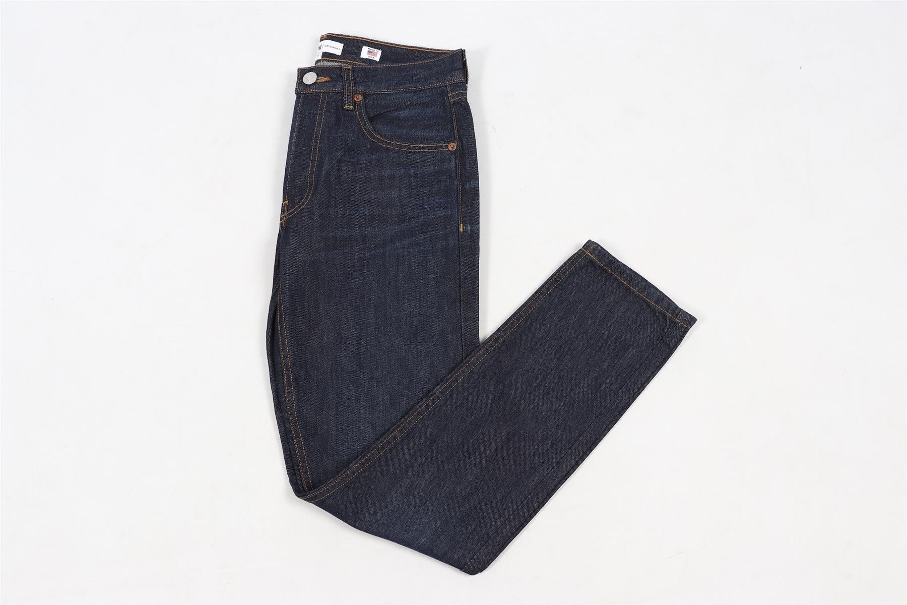 RE/DONE BLUE HIGH RISE STRAIGHT LEG JEANS W27 UK 8-10 - Image 2
