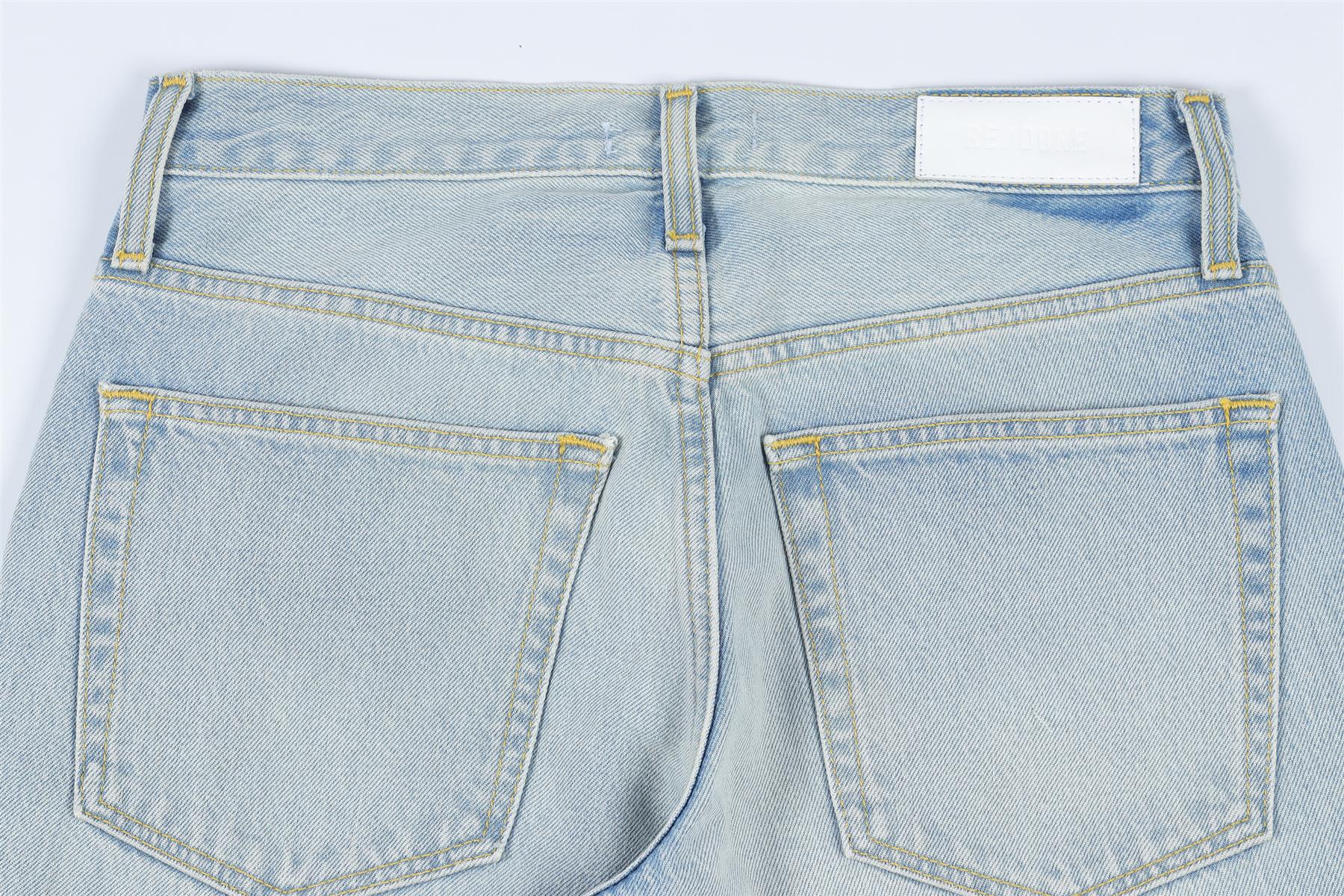 RE/DONE BLUE HIGH RISE WIDE LEG JEANS W24 UK 6 - Image 5