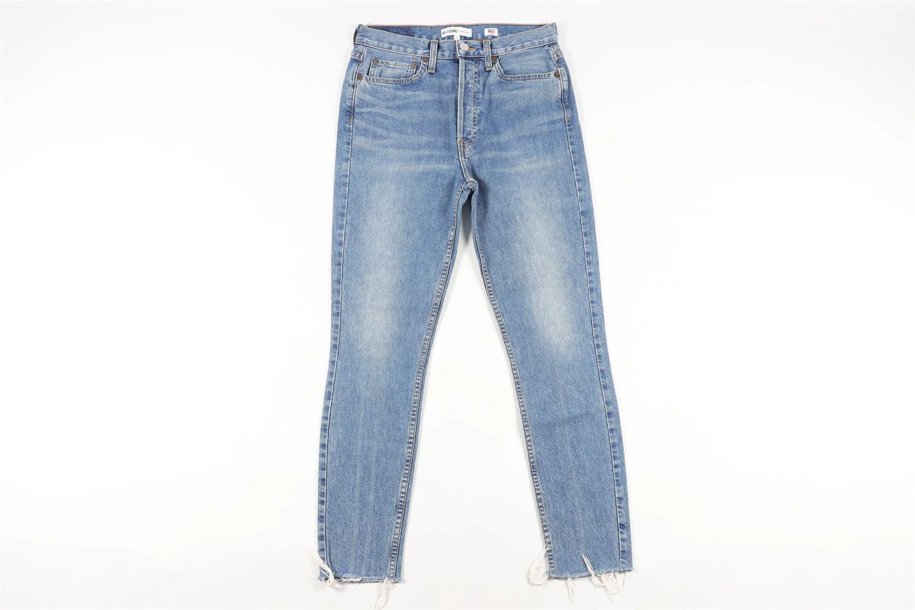 RE/DONE BLUE HIGH WAIST SKINNY JEANS W28 UK 10 - Image 2