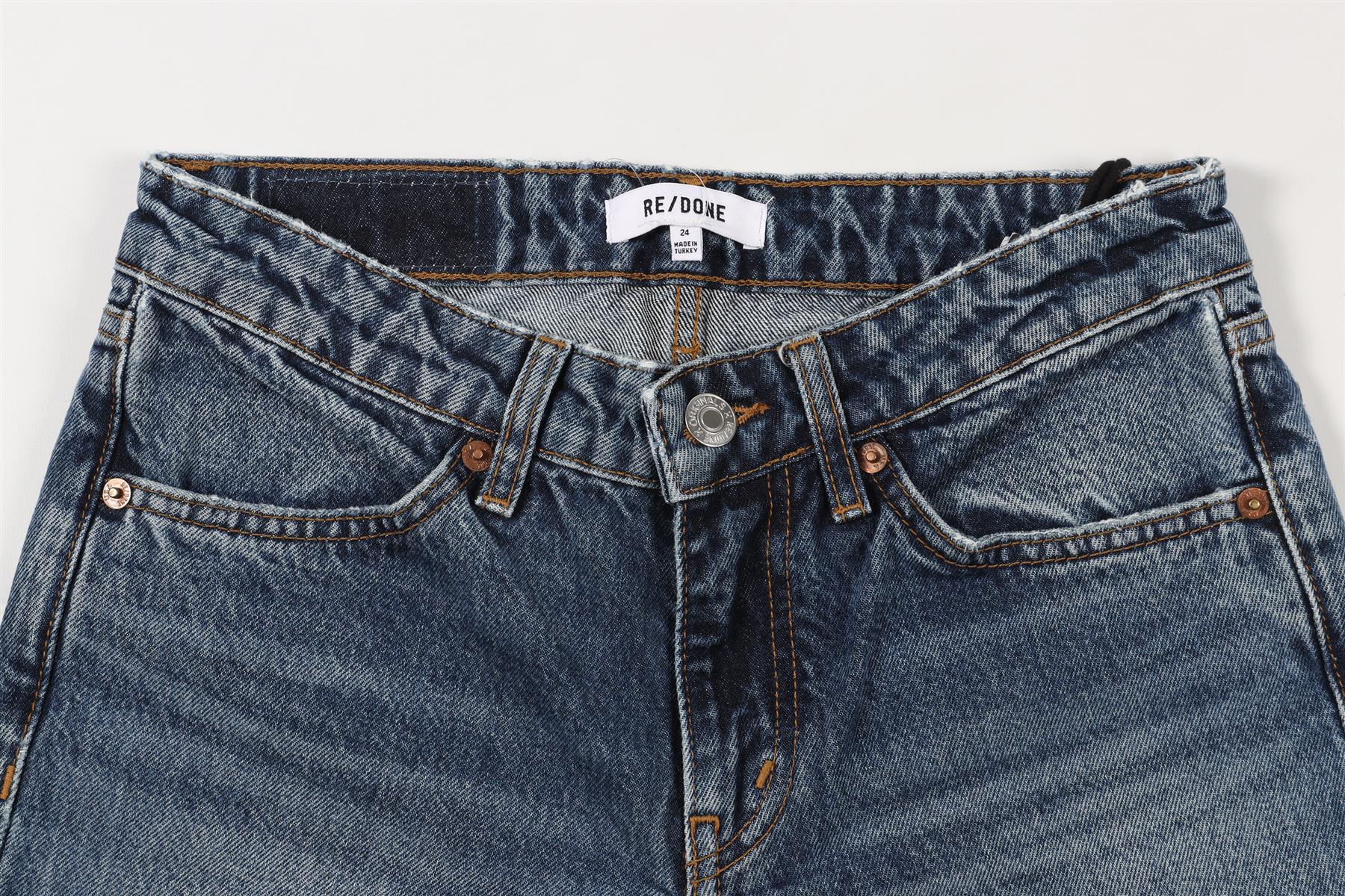 RE/DONE BLUE STRAIGHT LEG JEANS W24 - Image 3