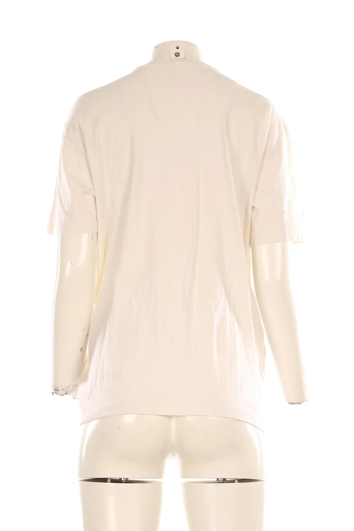 RE/DONE CREAM COTTON T-SHIRT XSMALL - Image 4