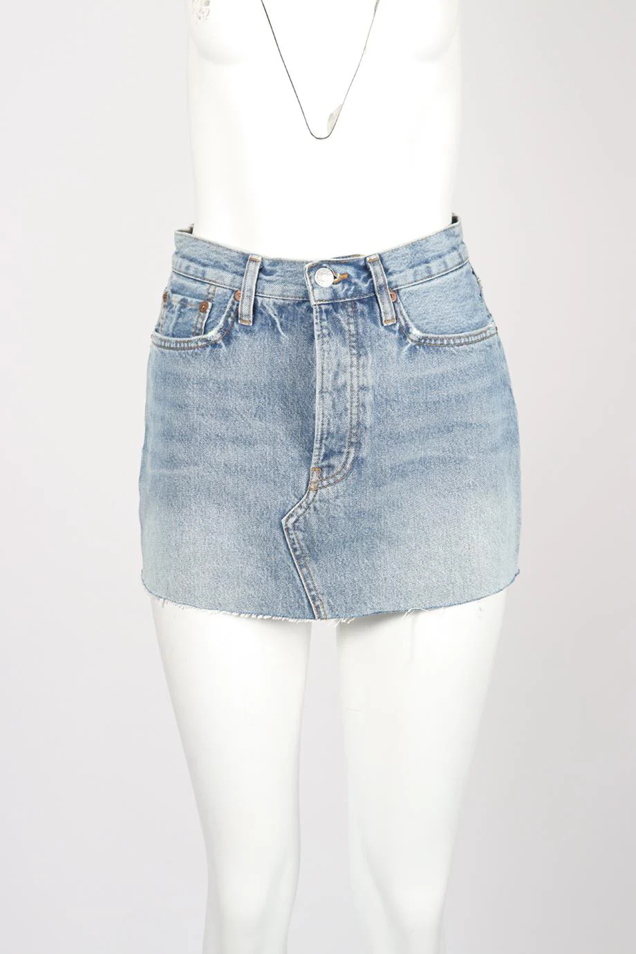 RE/DONE DENIM MINI SKIRT W25 UK 6-8 - Image 2