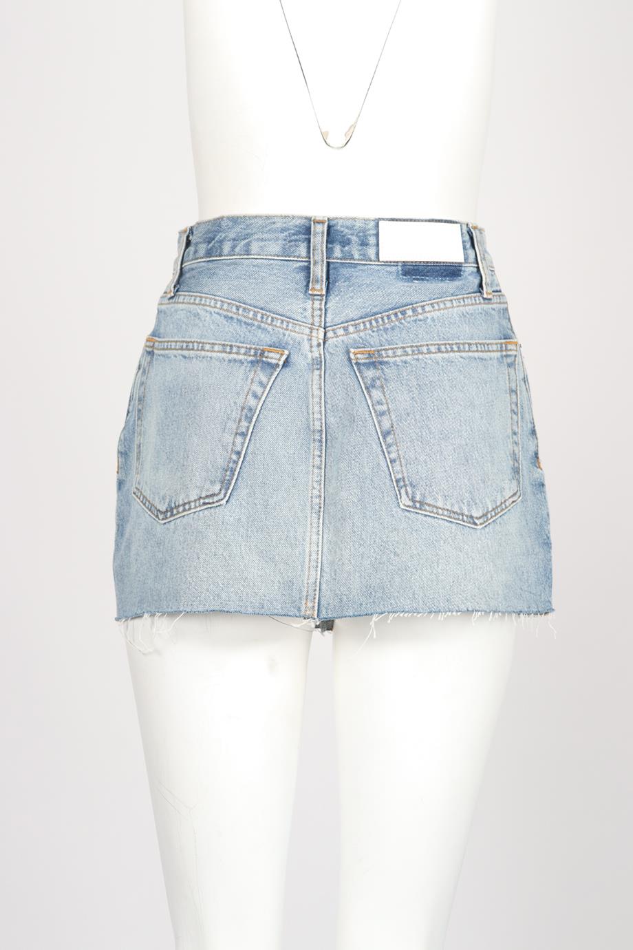 RE/DONE DENIM MINI SKIRT W25 UK 6-8 - Image 4