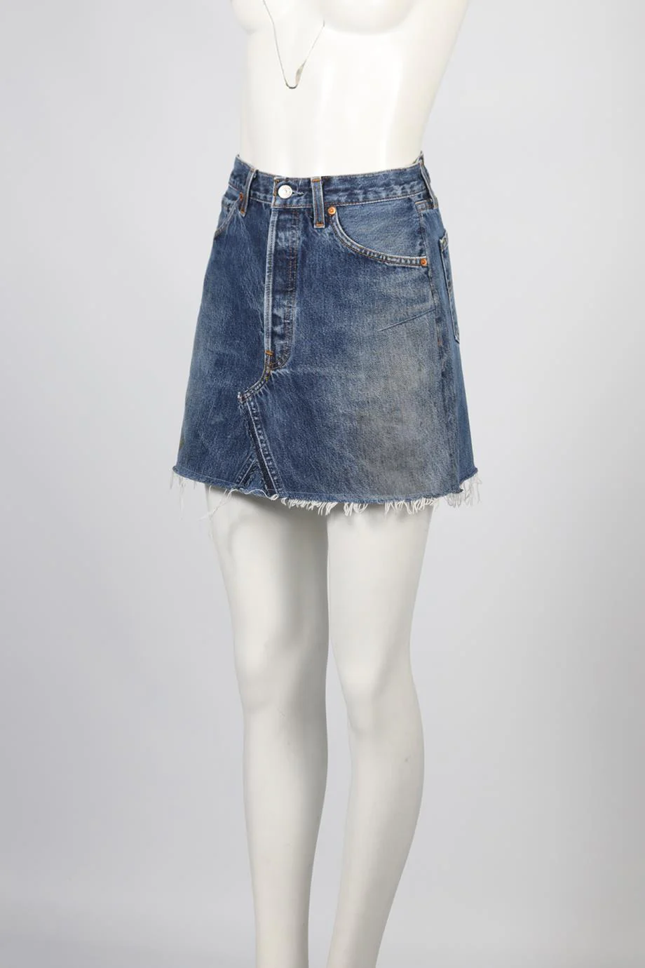 RE/DONE DENIM MINI SKIRT W25 UK 6-8 - Image 3