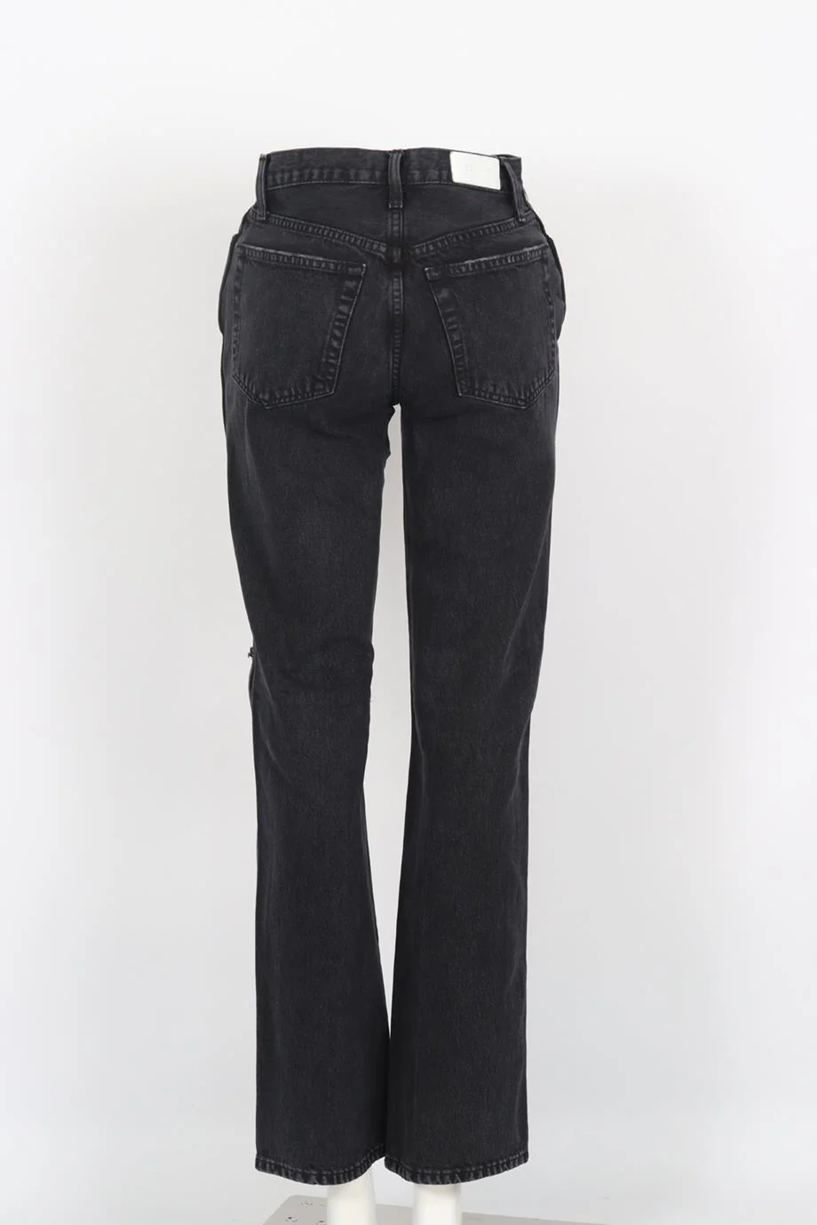 RE/DONE DISTRESSED HIGH RISE STRAIGHT LEG JEANS W25 UK 6-8 - Image 4