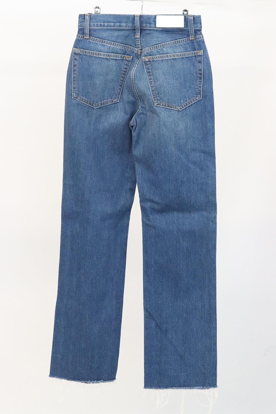 RE/DONE DISTRESSED HIGH RISE WIDE LEG JEANS W25 UK 6-8 - Image 3